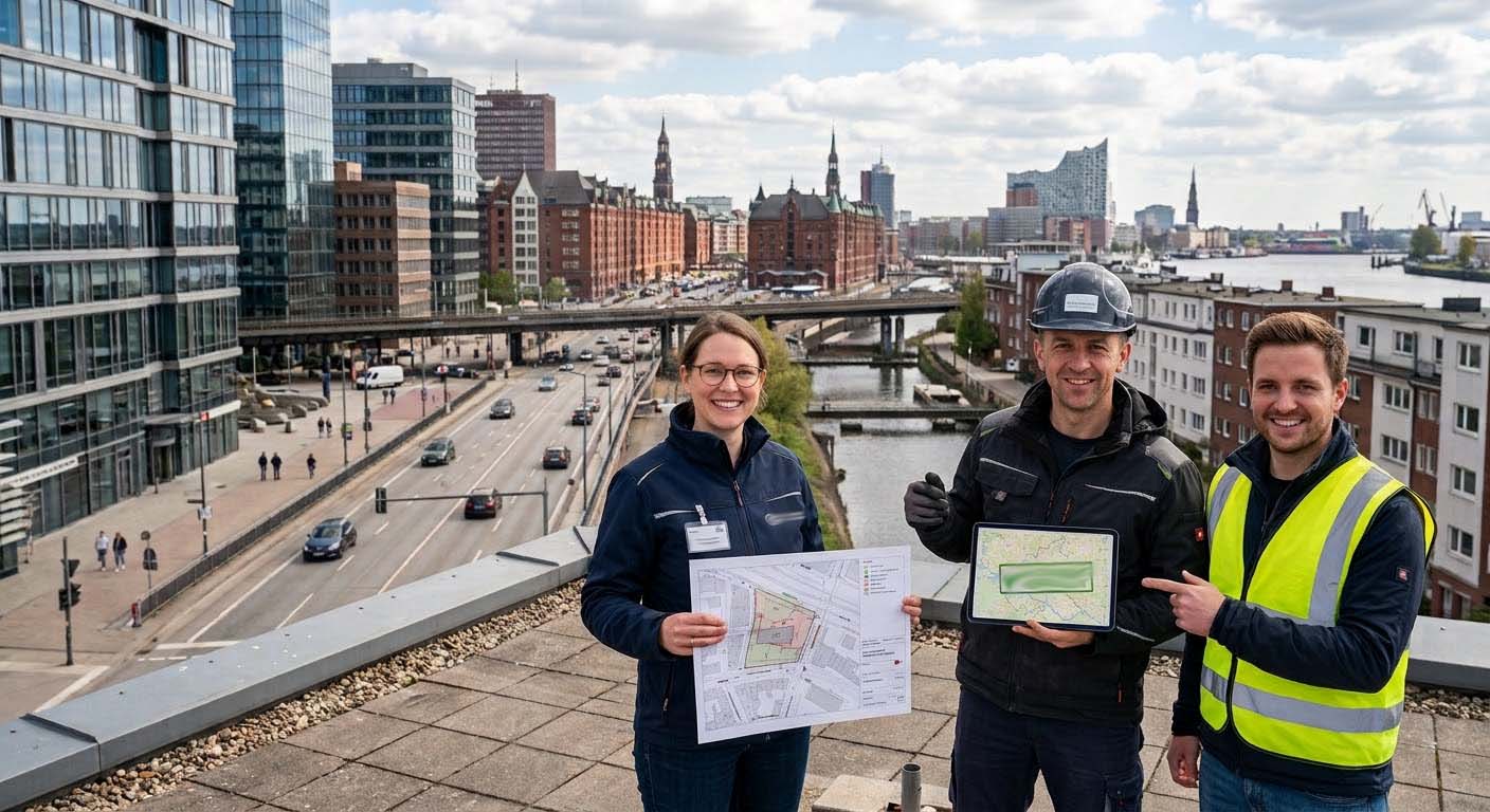 Wir vermitteln Mobilfunkstandorte in Hamburg für alle Mobilfunkbetreiber wie Deutsche Telekom, 1und1, Telefonica/O2, Vodafone